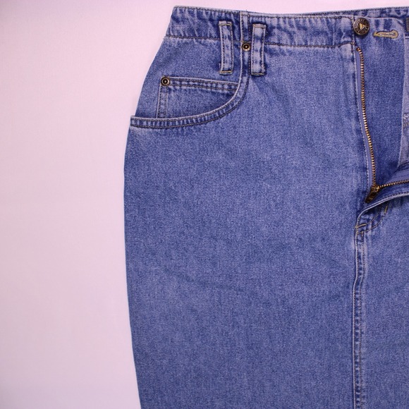 LizWear Skirts Womens Sze 12 Blue Mini Skirt 100% Cotton Denim - (28.75 x 20.25) - Picture 4 of 13